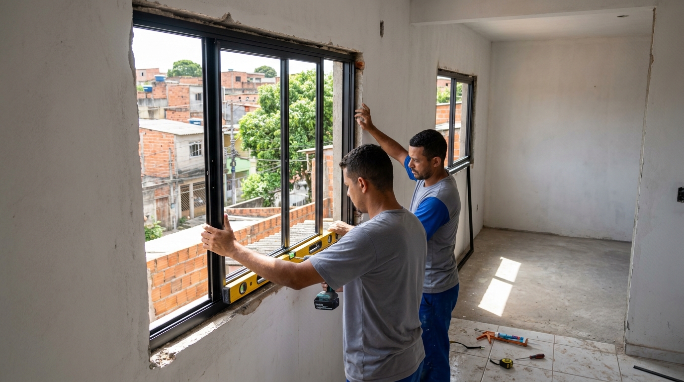 Produção de Portas e Janelas no Bom Retiro, Santos‑SP