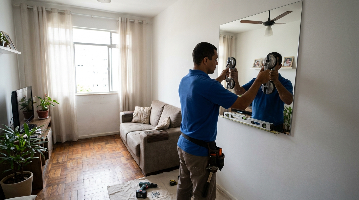 Revestimento Espelhado no Bom Retiro, Santos‑SP