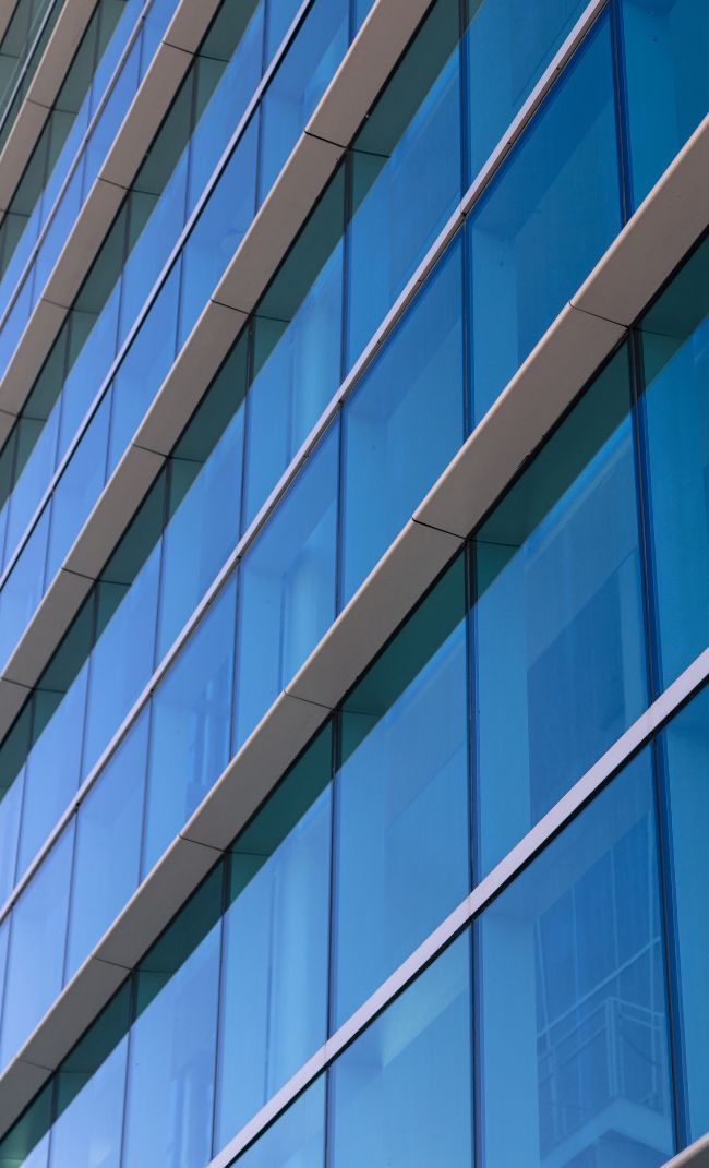 fachada de vidro em Santos